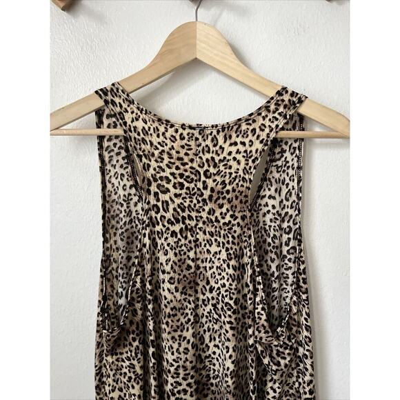 Yahada cheetah print racerback womens flowy tank top 2X dressy work stretch - Picture 5 of 7